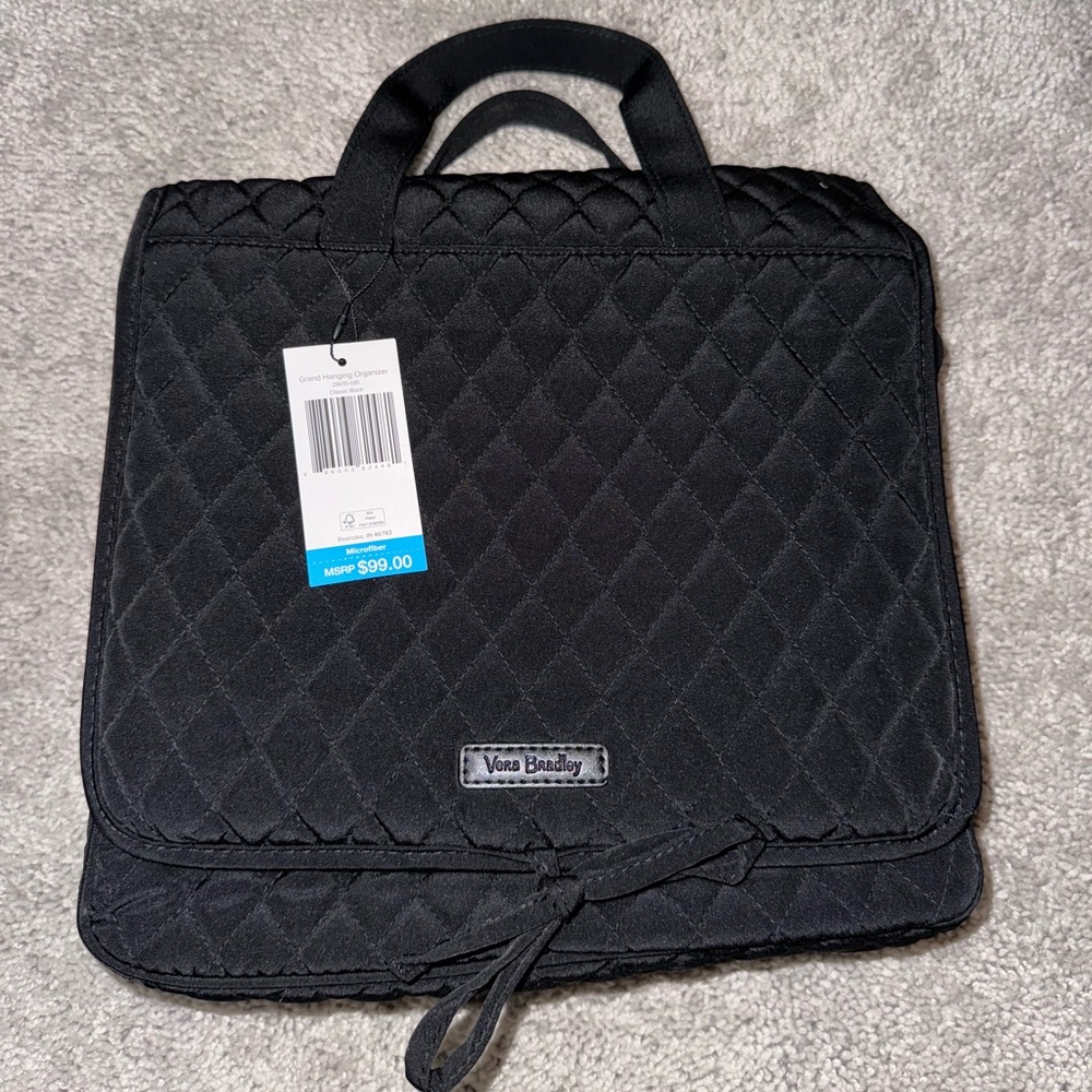 ver bradley black quilted grand hanging organizer